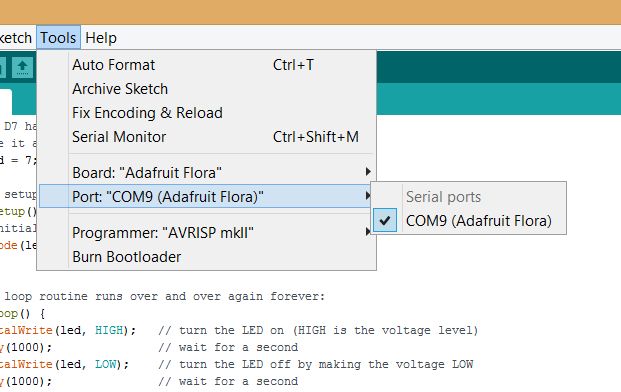Select the correct COM Port